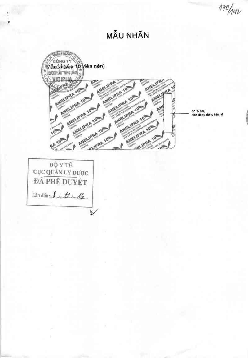 thông tin, cách dùng, giá thuốc Anelipra 10 - ảnh 0