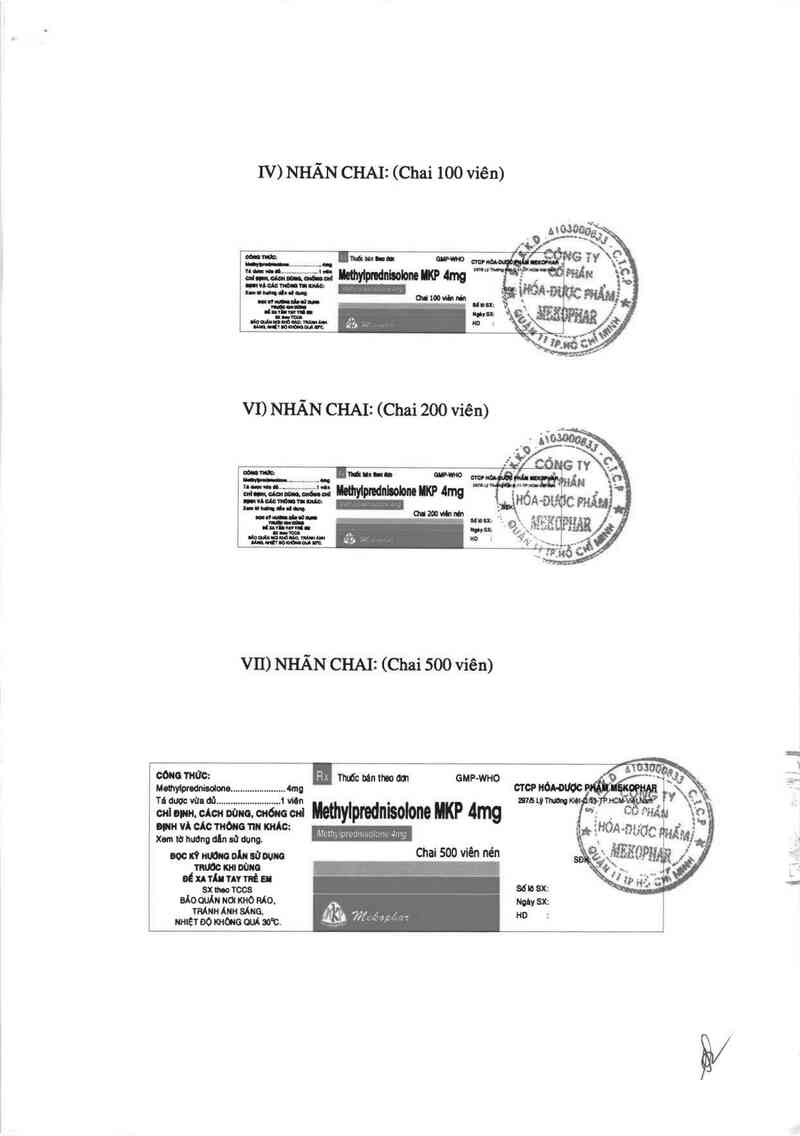 thông tin, cách dùng, giá thuốc Methylprednisolone MKP 4mg - ảnh 3