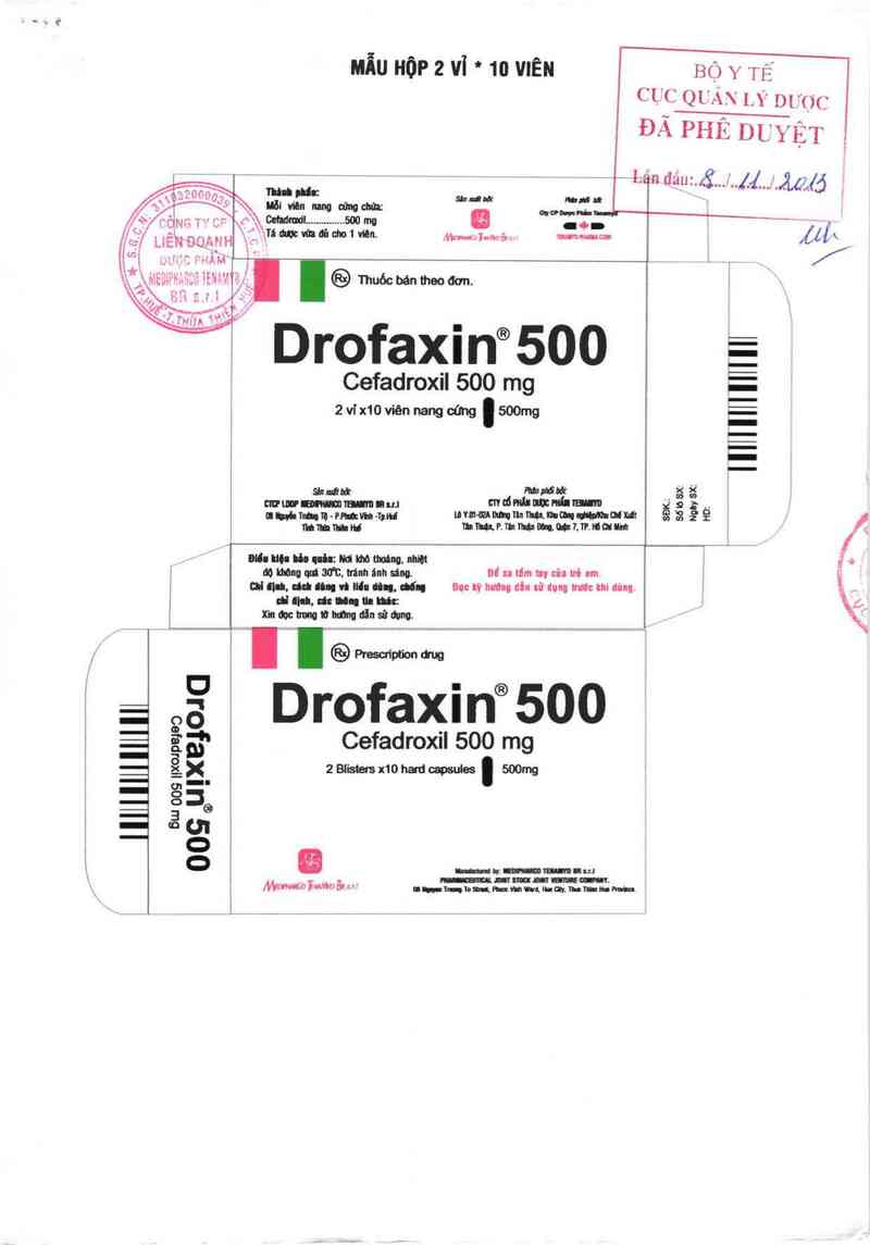 thông tin, cách dùng, giá thuốc Drofaxin 500 - ảnh 0