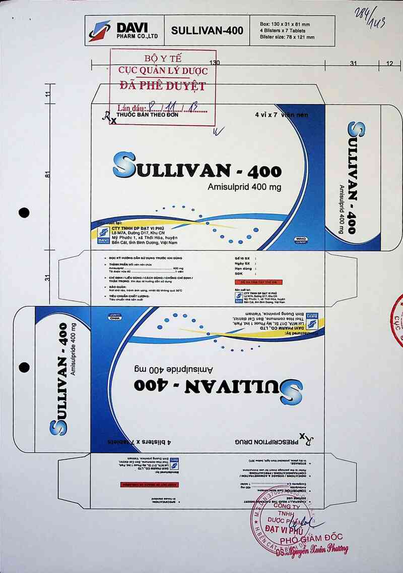 thông tin, cách dùng, giá thuốc Sullivan-400 - ảnh 0