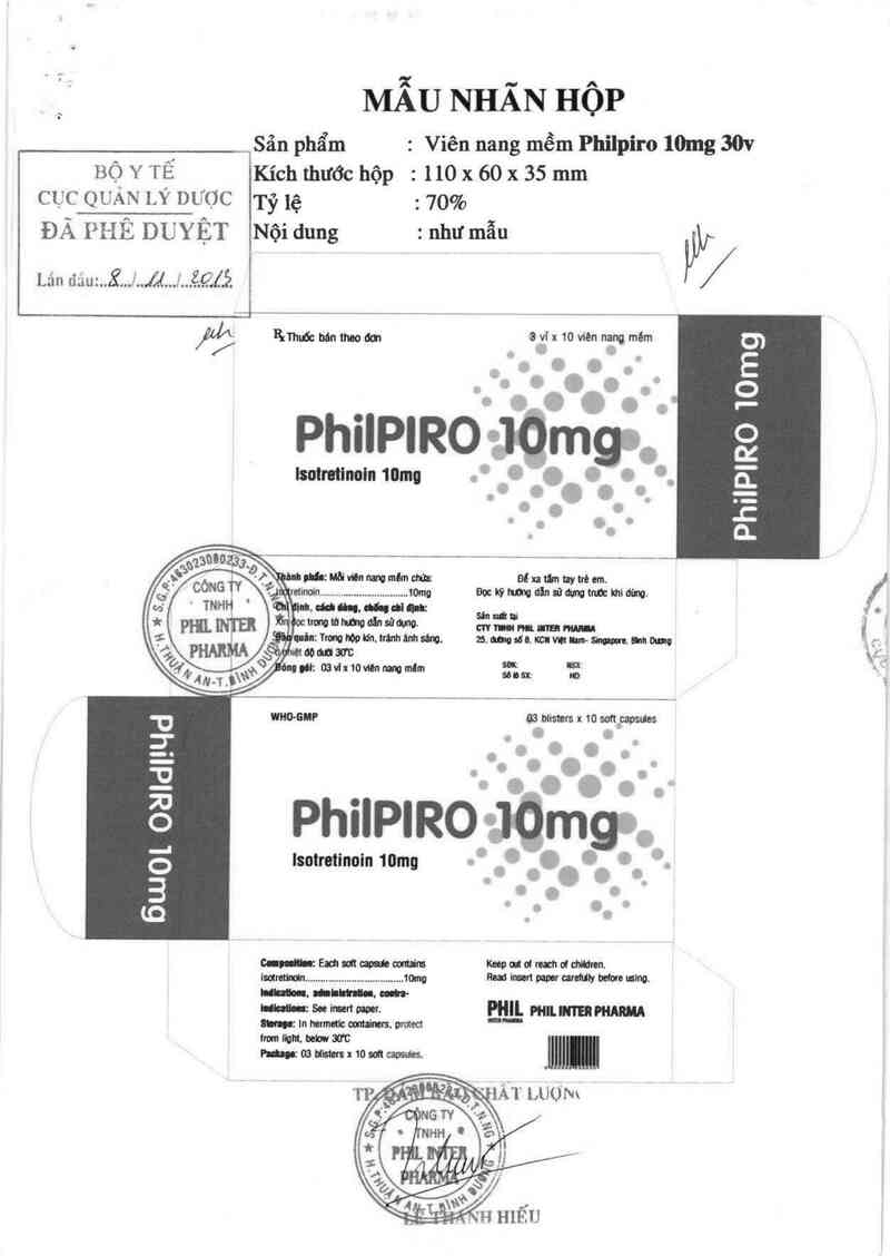 thông tin, cách dùng, giá thuốc Philpiro 10 mg - ảnh 0