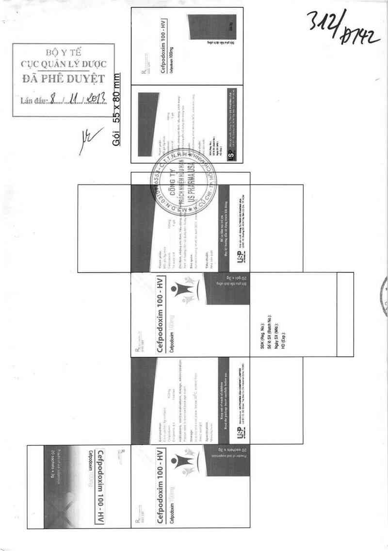 thông tin, cách dùng, giá thuốc Cefpodoxim 100 - HV - ảnh 0