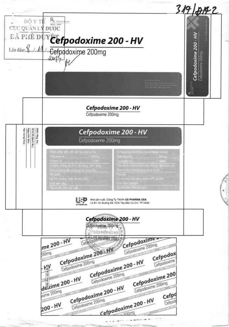 thông tin, cách dùng, giá thuốc Cefpodoxim 200 - HV - ảnh 0