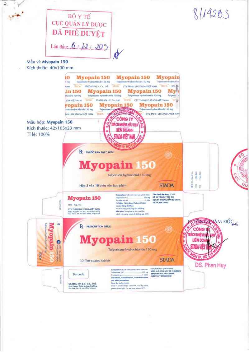 thông tin, cách dùng, giá thuốc Myopain 150 - ảnh 0