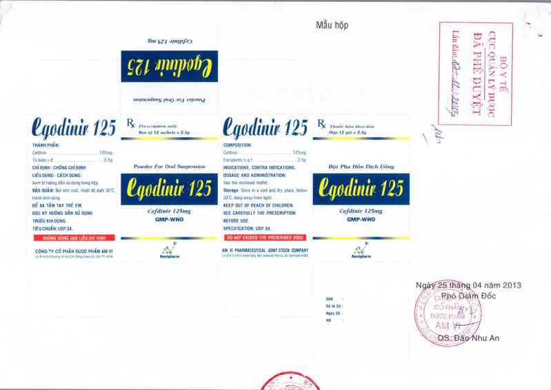 thông tin, cách dùng, giá thuốc Egodinir 125 - ảnh 0