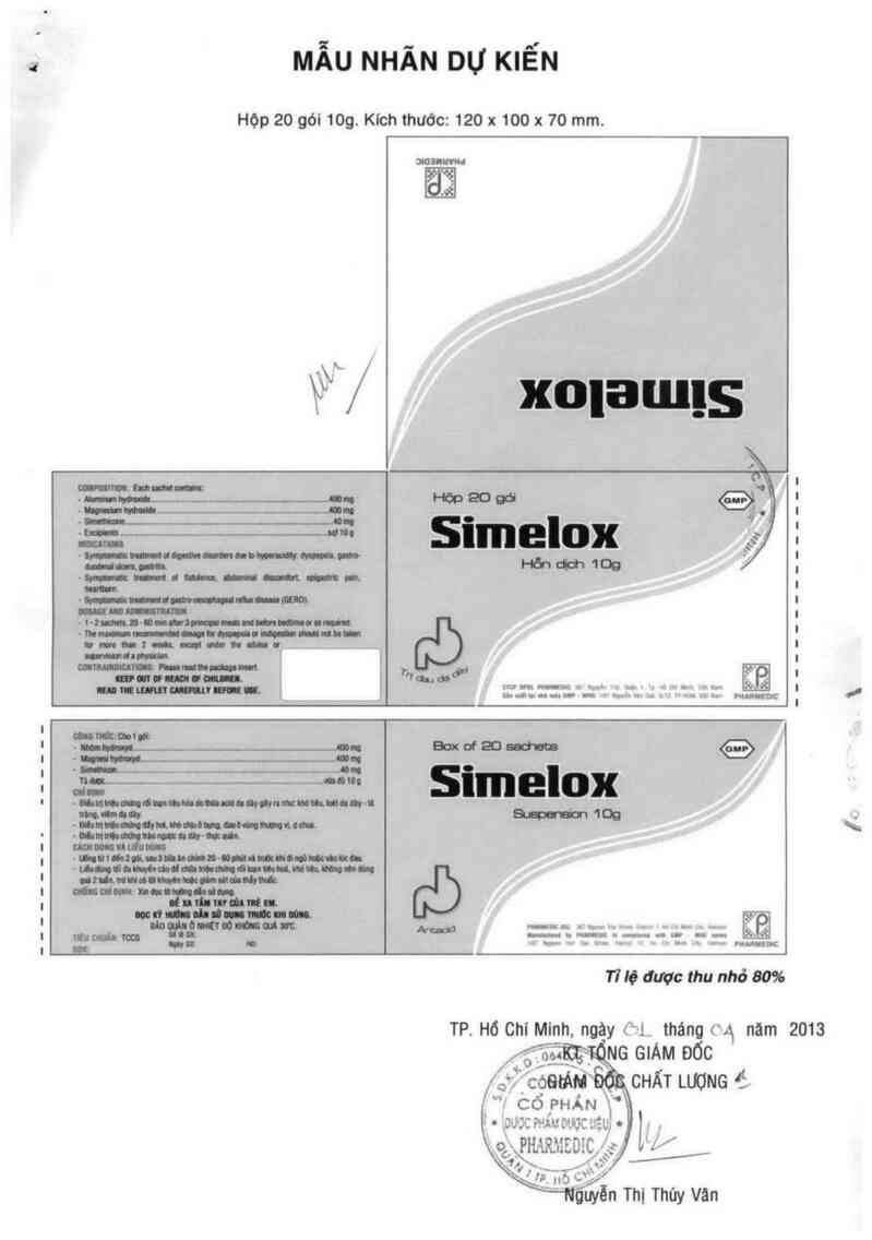thông tin, cách dùng, giá thuốc Simelox - ảnh 1