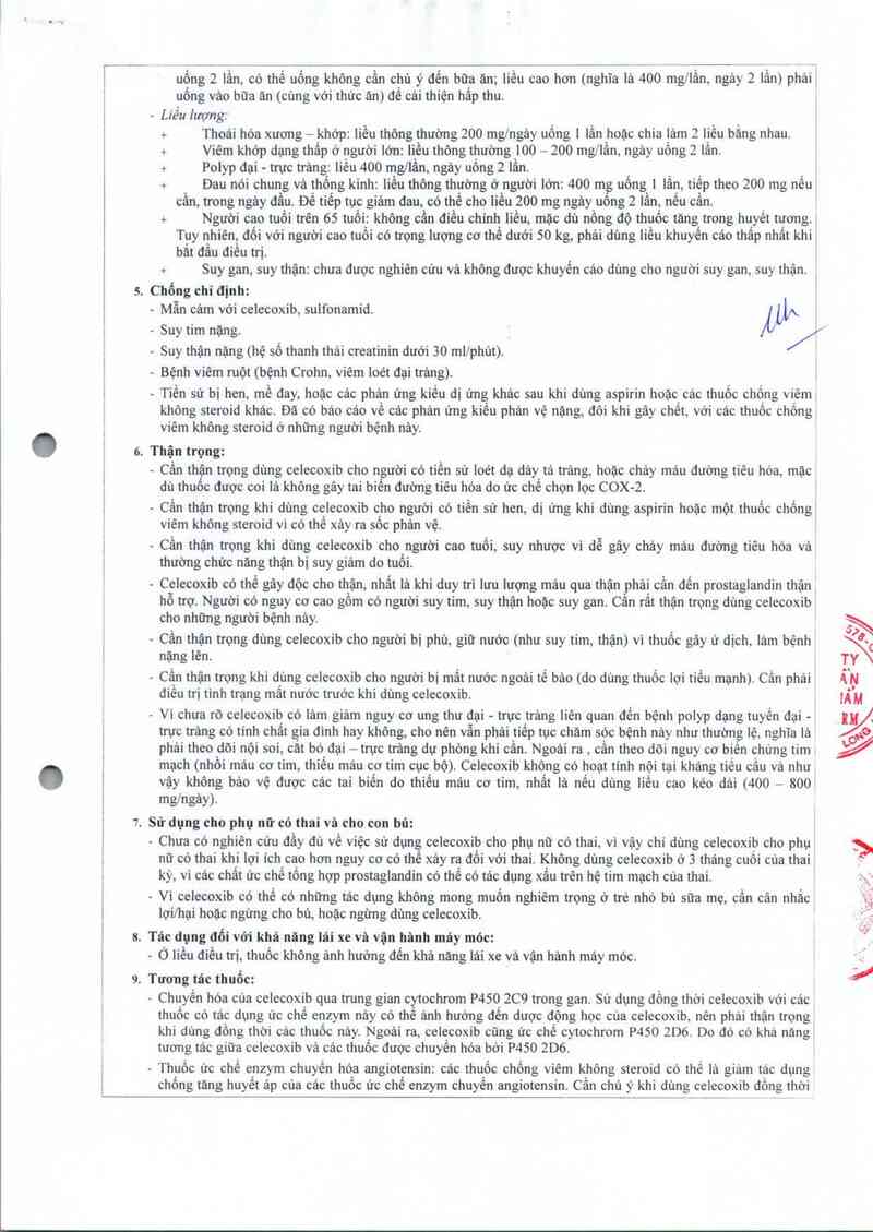 thông tin, cách dùng, giá thuốc Celexib 200 mg - ảnh 3