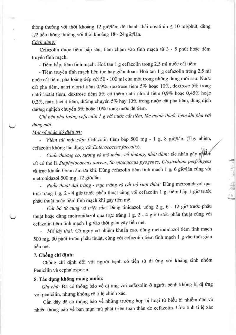 thông tin, cách dùng, giá thuốc Cefazolin ACS Dobfar - ảnh 6