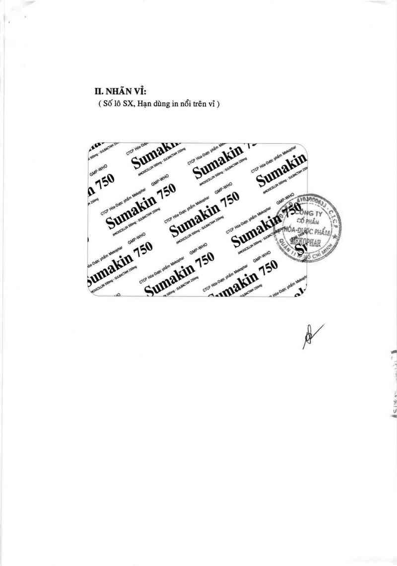 thông tin, cách dùng, giá thuốc Sumakin 750 - ảnh 1