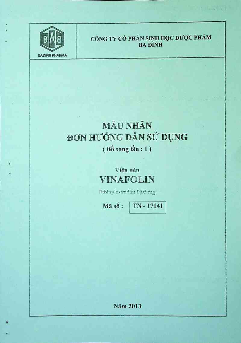 thông tin, cách dùng, giá thuốc Vinafolin - ảnh 0