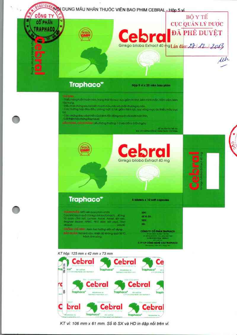 thông tin, cách dùng, giá thuốc Cebral - ảnh 0