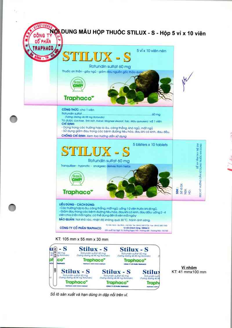 thông tin, cách dùng, giá thuốc Stilux - S - ảnh 2