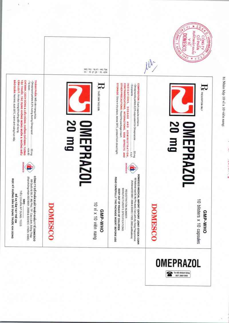 thông tin, cách dùng, giá thuốc Omeprazol  20 mg - ảnh 3