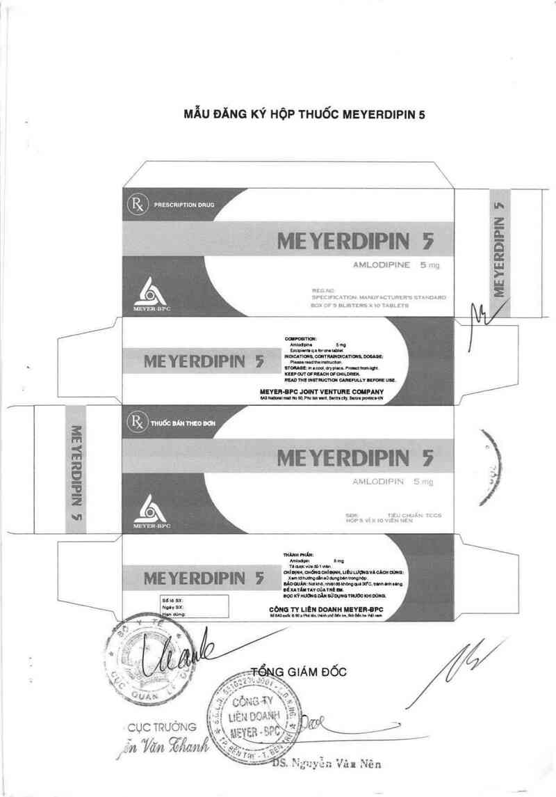 thông tin, cách dùng, giá thuốc Meyerdipin 5 - ảnh 3