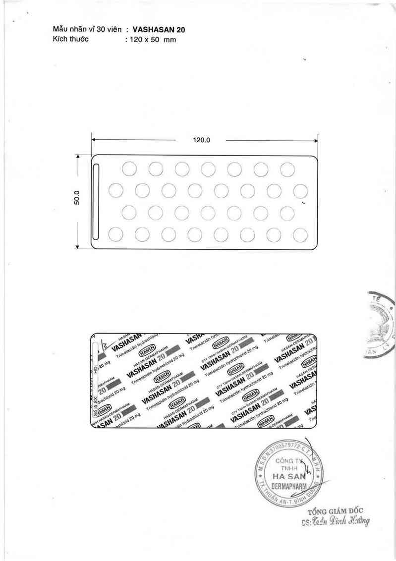 thông tin, cách dùng, giá thuốc Vashasan 20 - ảnh 2