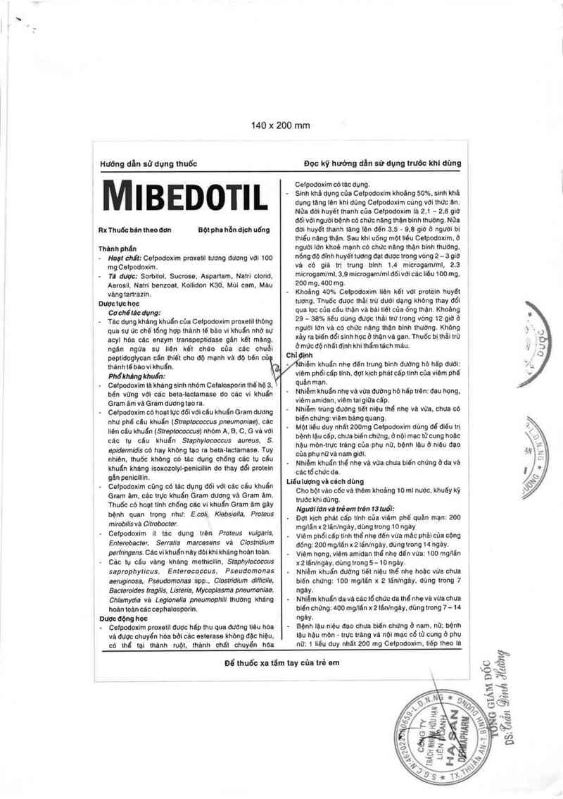 thông tin, cách dùng, giá thuốc Mibedotil - ảnh 2