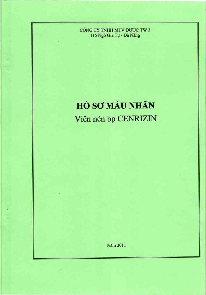 thông tin, cách dùng, giá thuốc Cenrizin - ảnh 0