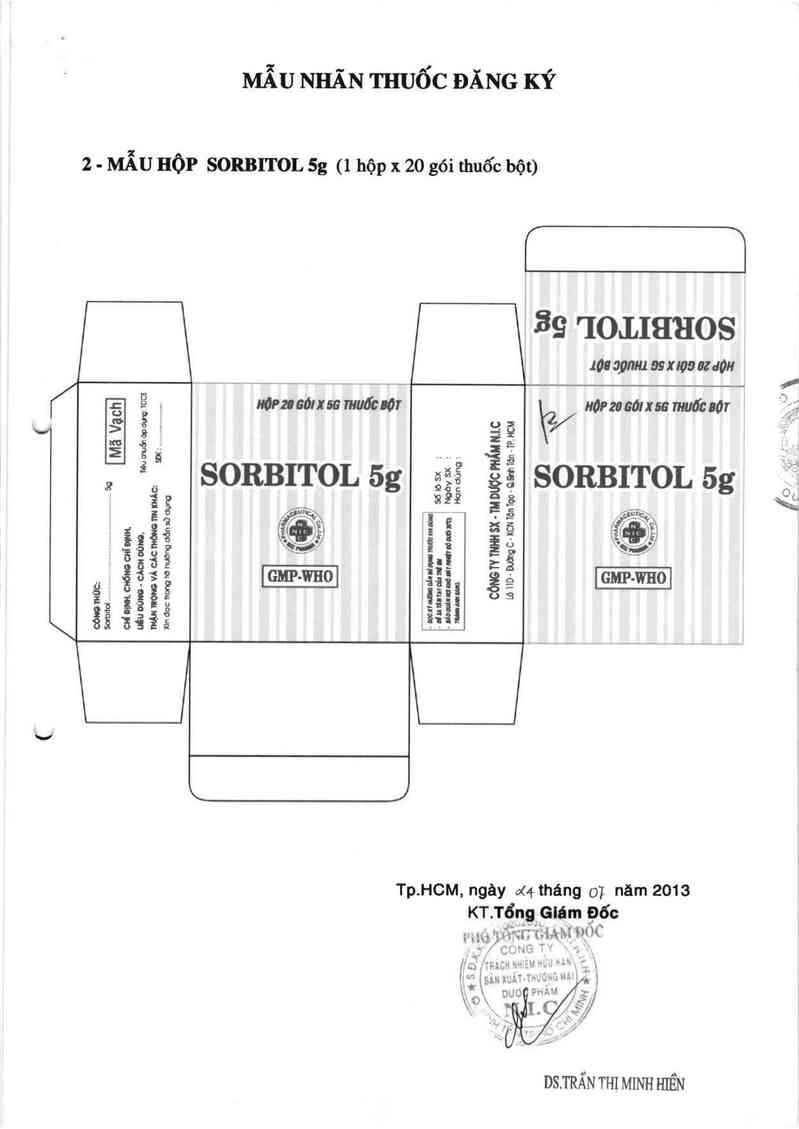 thông tin, cách dùng, giá thuốc Sorbitol 5g - ảnh 1