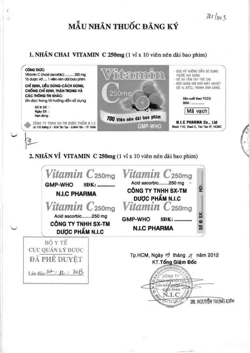 thông tin, cách dùng, giá thuốc Vitamin C 250 mg - ảnh 0