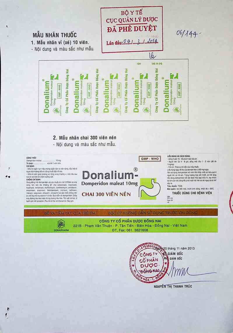 thông tin, cách dùng, giá thuốc Donalium 10 mg - ảnh 1