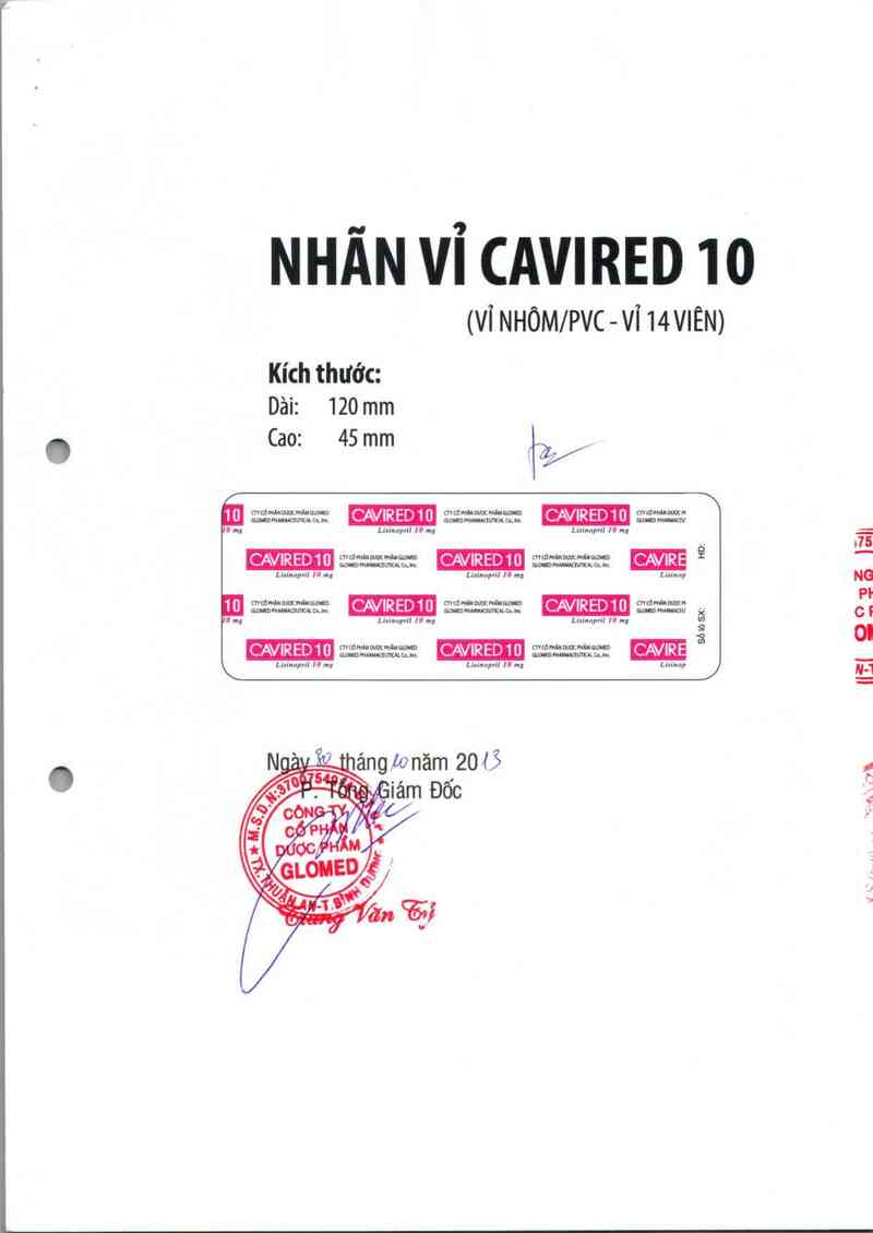 thông tin, cách dùng, giá thuốc Cavired 10 - ảnh 2