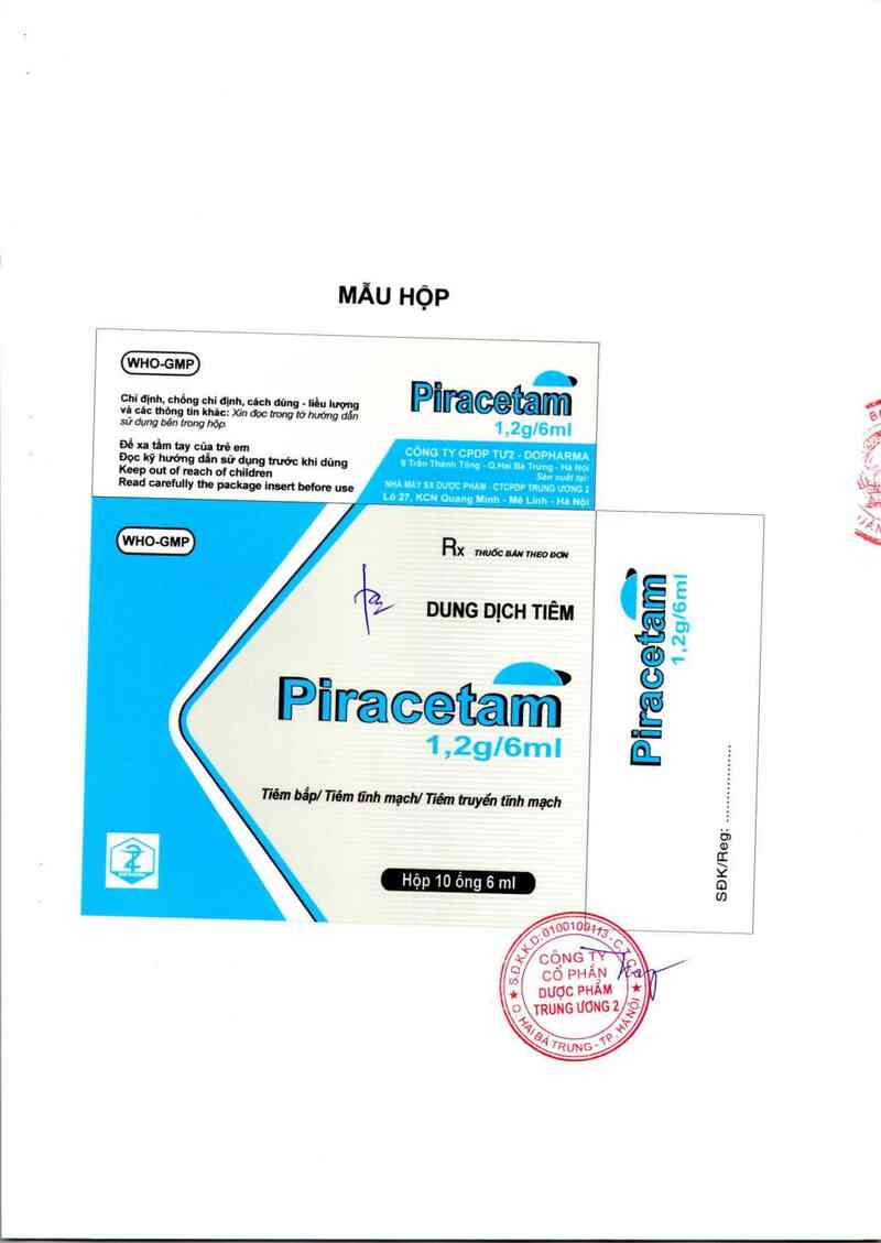 thông tin, cách dùng, giá thuốc Piracetam 1,2g/6ml - ảnh 1