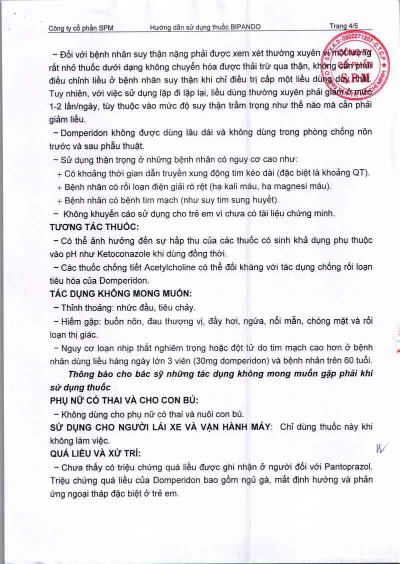 thông tin, cách dùng, giá thuốc Bipando - ảnh 4