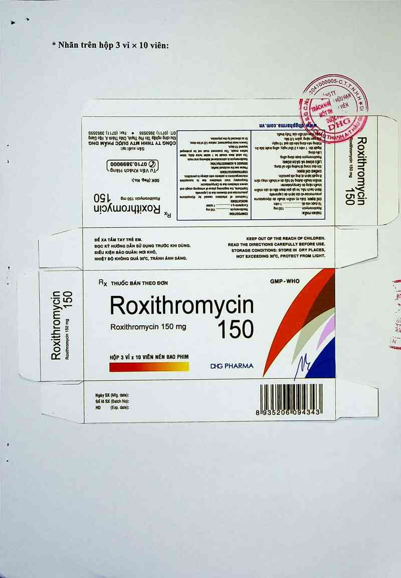 thông tin, cách dùng, giá thuốc Roxithromycin 150 - ảnh 1