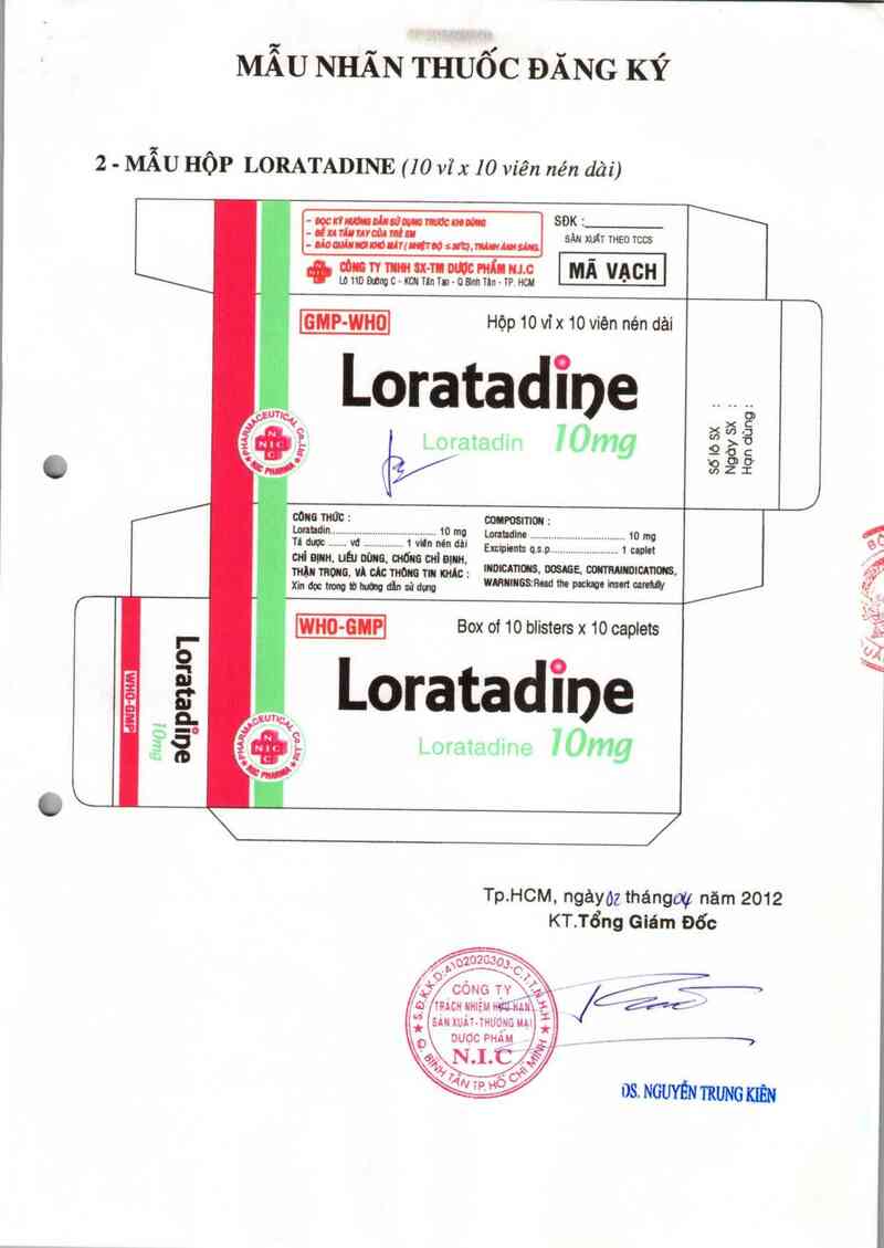 thông tin, cách dùng, giá thuốc Loratadine 10 mg - ảnh 1