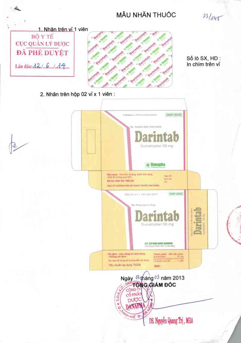 thông tin, cách dùng, giá thuốc Darintab - ảnh 0