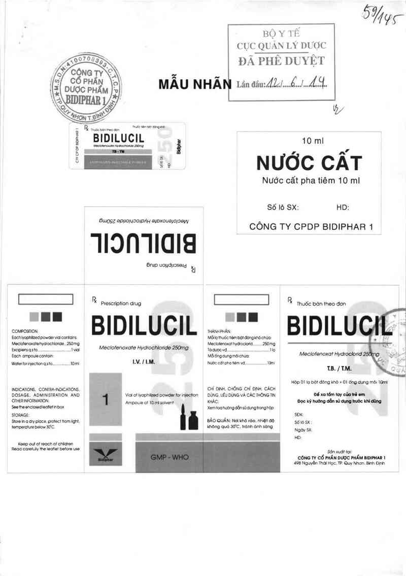 thông tin, cách dùng, giá thuốc Bidilucil 250 - ảnh 0