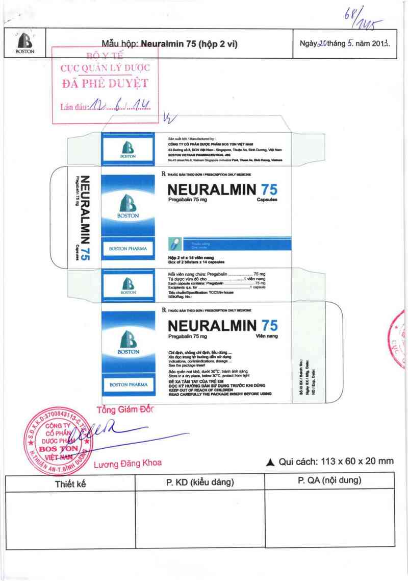 thông tin, cách dùng, giá thuốc Neuralmin 75 - ảnh 0