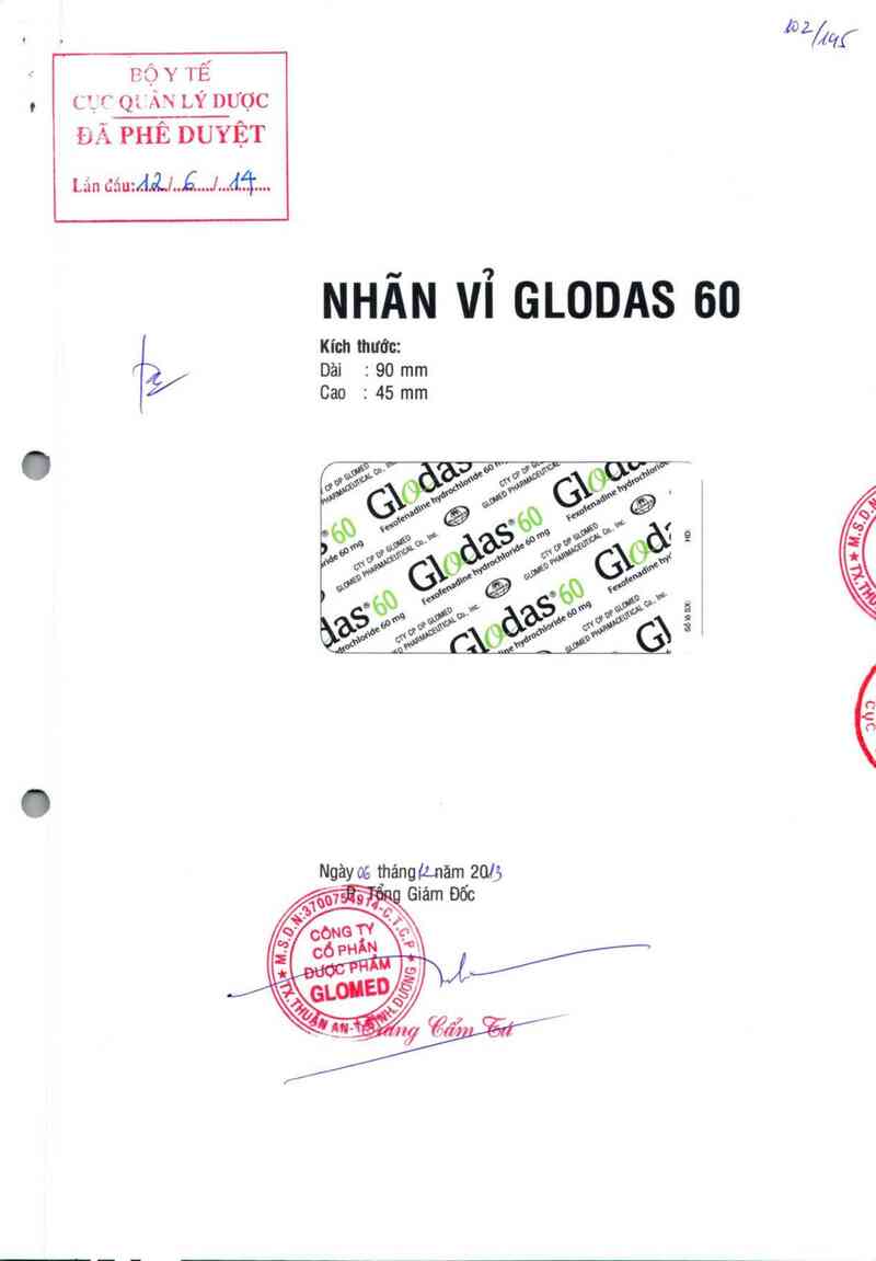 thông tin, cách dùng, giá thuốc Glodas 60 - ảnh 0