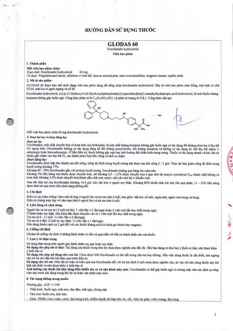 thông tin, cách dùng, giá thuốc Glodas 60 - ảnh 4