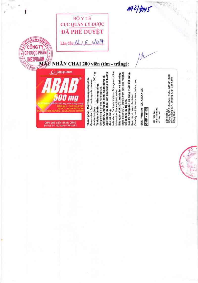 thông tin, cách dùng, giá thuốc ABAB 500mg - ảnh 0