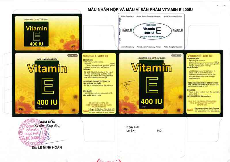 thông tin, cách dùng, giá thuốc Vitamin E 400 - ảnh 1