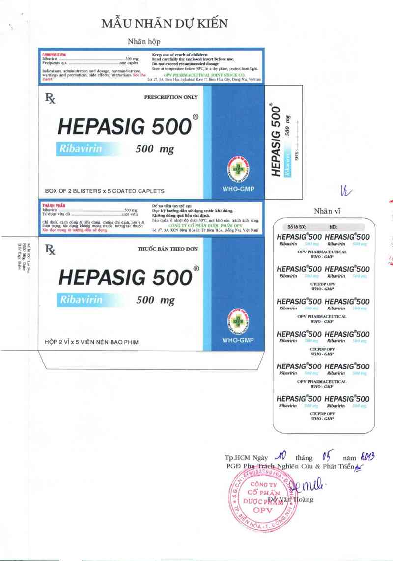 thông tin, cách dùng, giá thuốc Hepasig 500 - ảnh 1