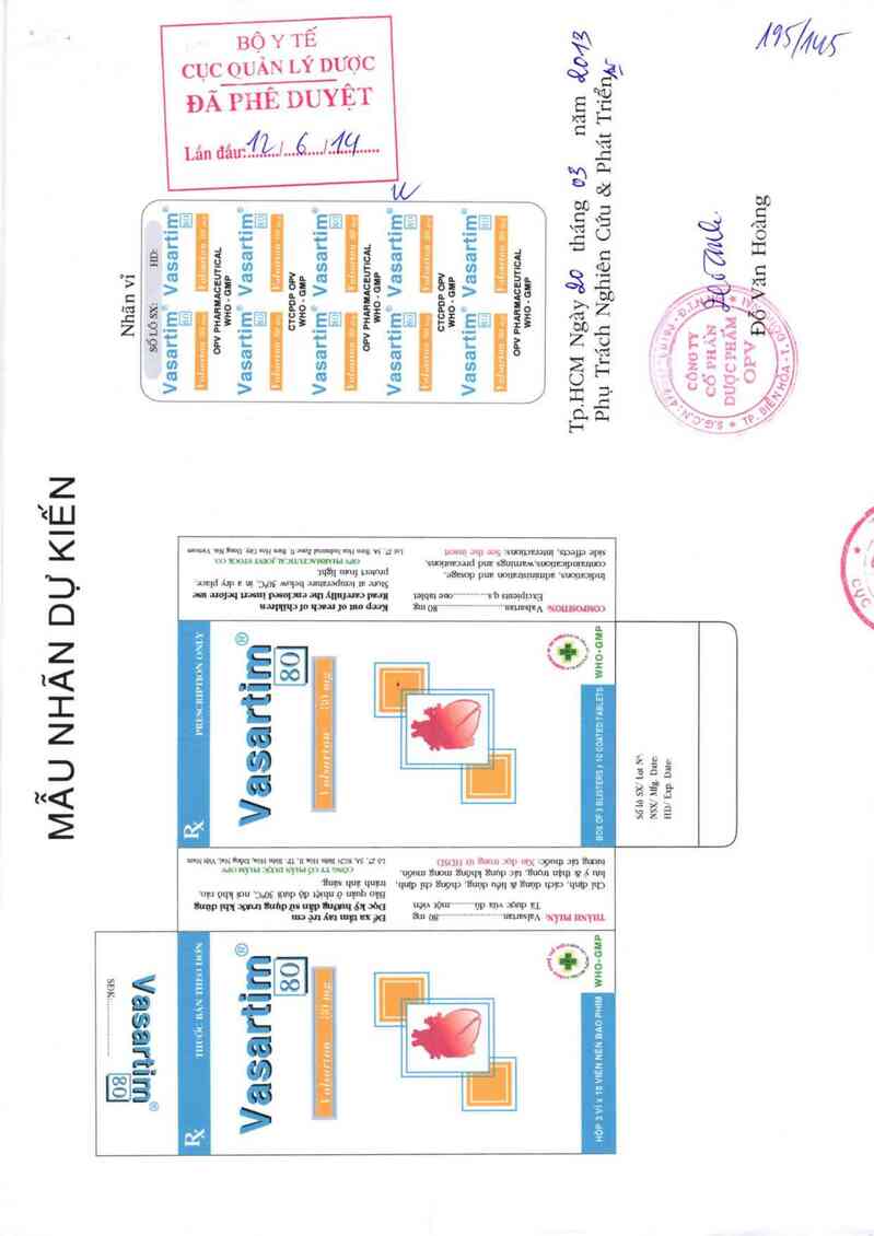 thông tin, cách dùng, giá thuốc Vasartim 80 - ảnh 0