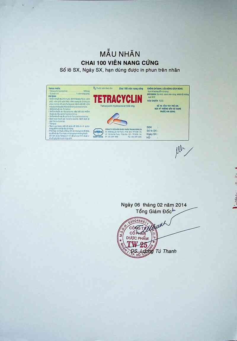 thông tin, cách dùng, giá thuốc Tetracyclin - ảnh 3