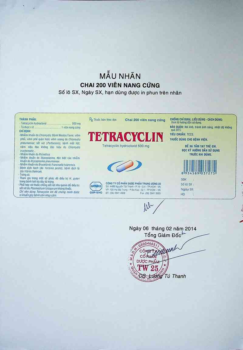 thông tin, cách dùng, giá thuốc Tetracyclin - ảnh 4