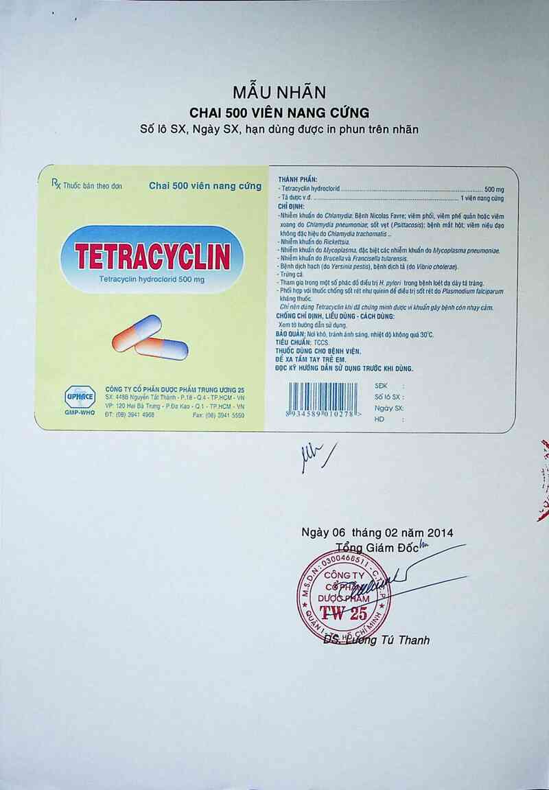 thông tin, cách dùng, giá thuốc Tetracyclin - ảnh 5