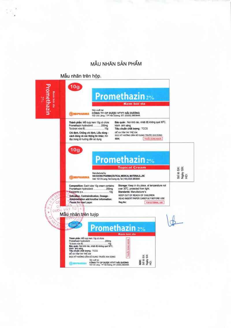 thông tin, cách dùng, giá thuốc Promethazin 2% - ảnh 1