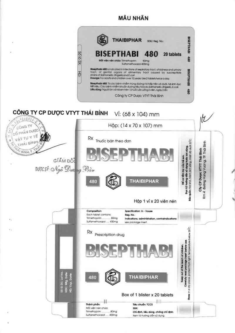 thông tin, cách dùng, giá thuốc Bisepthabi - ảnh 1