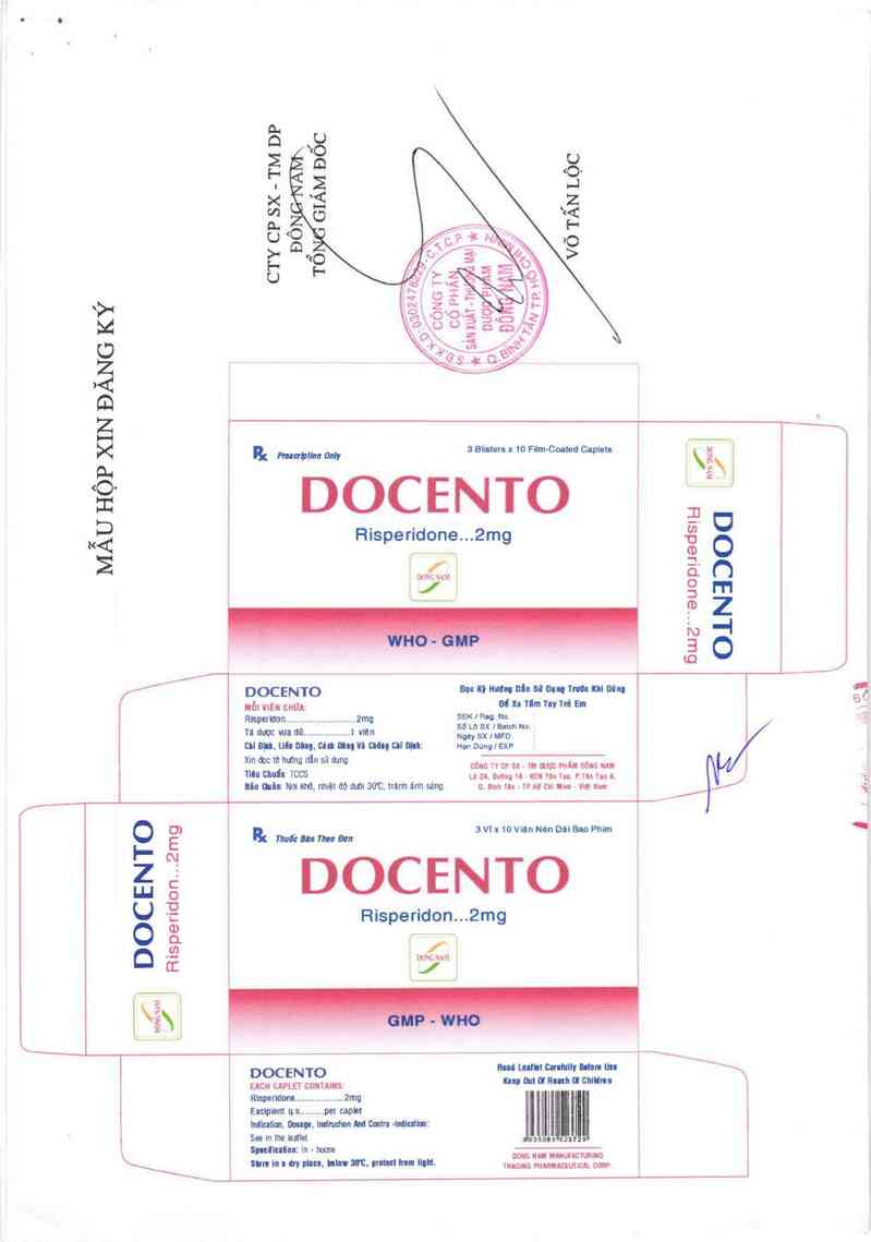 thông tin, cách dùng, giá thuốc Docento 2 mg - ảnh 2