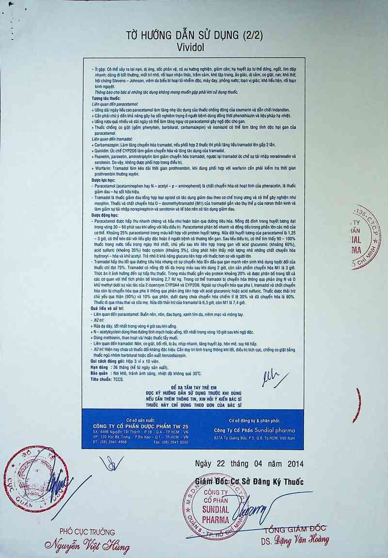 thông tin, cách dùng, giá thuốc Vividol - ảnh 3