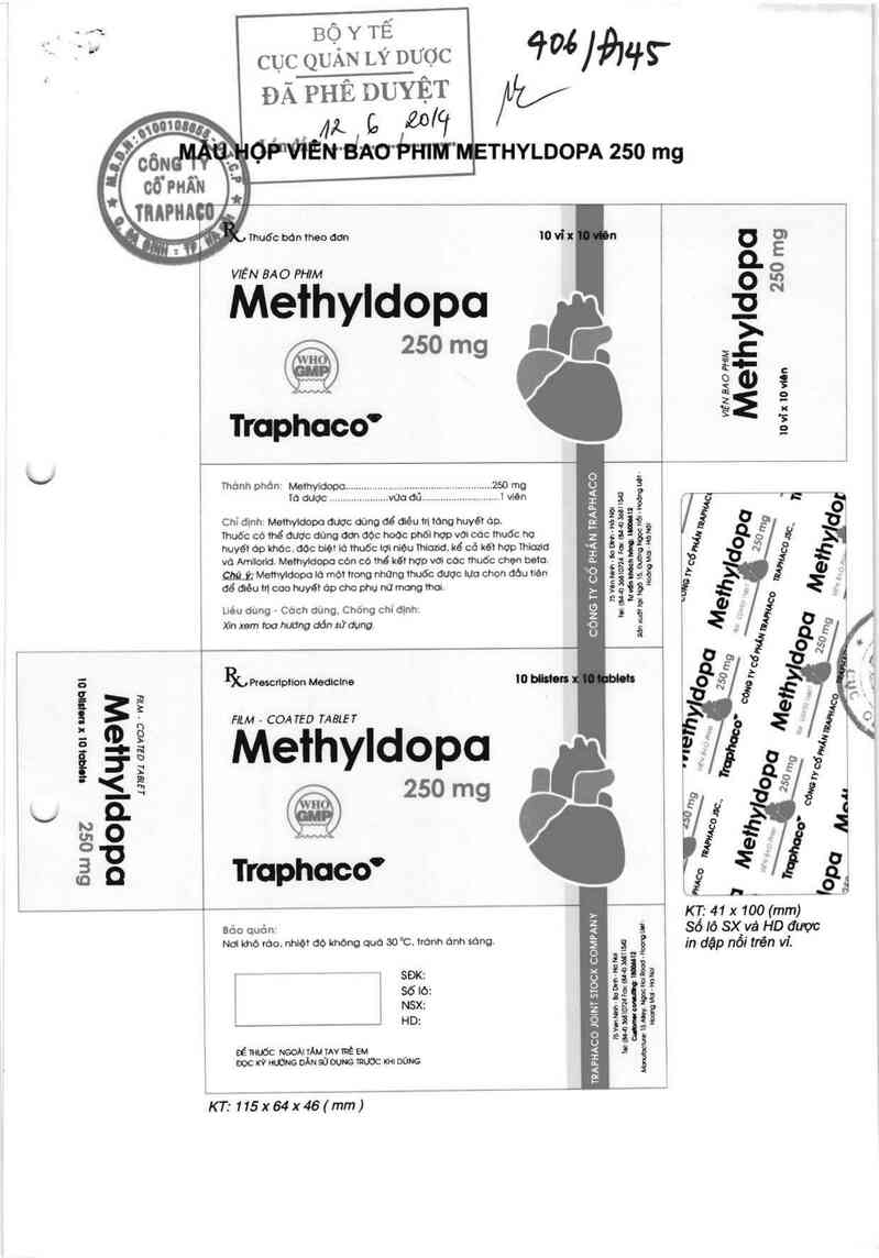 thông tin, cách dùng, giá thuốc Methyldopa 250mg - ảnh 0