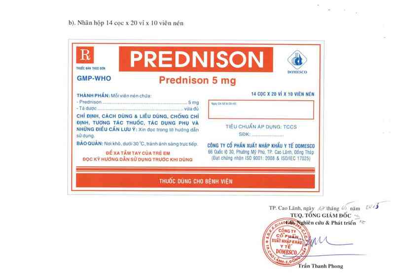 thông tin, cách dùng, giá thuốc Prednison 5 mg - ảnh 2