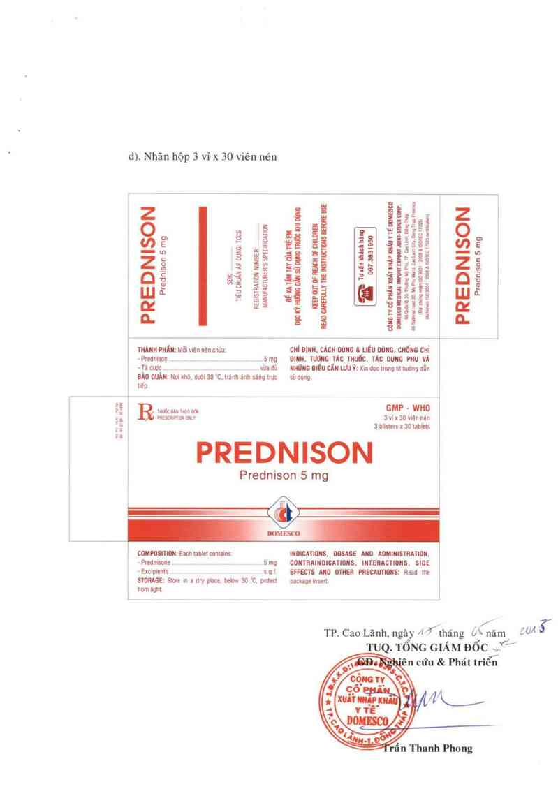 thông tin, cách dùng, giá thuốc Prednison 5 mg - ảnh 4