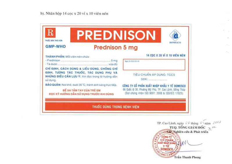 thông tin, cách dùng, giá thuốc Prednison 5 mg - ảnh 2