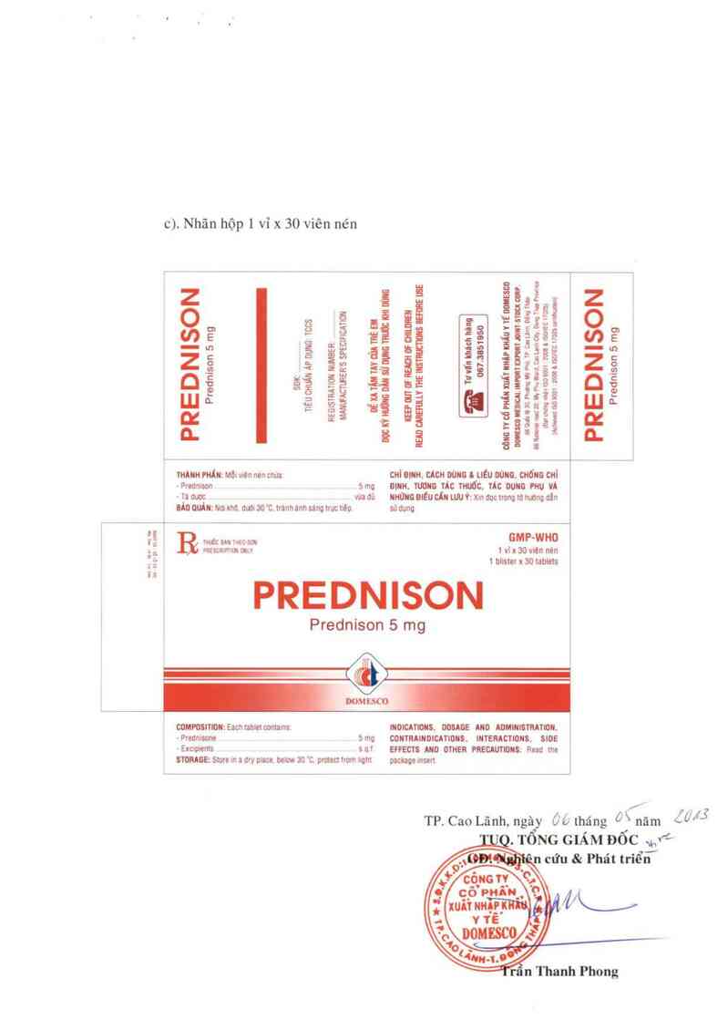 thông tin, cách dùng, giá thuốc Prednison 5 mg - ảnh 3